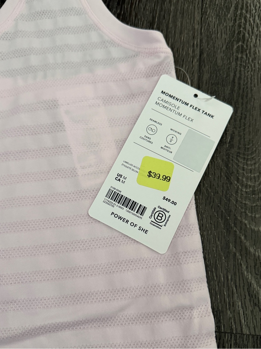 Athleta Momentum Flex Tank Light Pink Women's Seamless Racerback - Picture 7 of 8